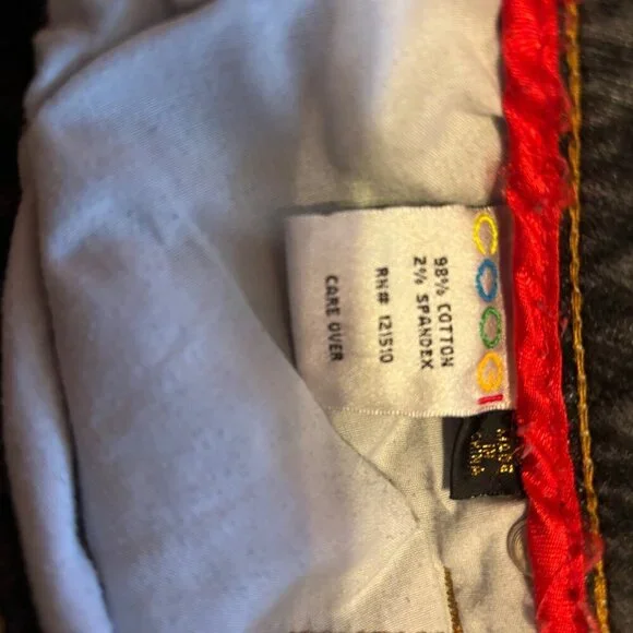 COOGI Authentic Sexy Denim Jeans Embroidered Pockets Signature Size 7/8 - Picture 6 of 7